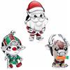 MSPOVOF Charm natalizi 3 pezzi/set P 925 Sterling Silver ciondolo Natale Compleanni regalo per le donne