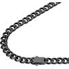 FindChic Collana Uomo Nera a Catena Cubana Miami Collana Uomo Cubana in Acciaio Inossidabile Placcato Nero Larghezza 6mm Lunghezza 46cm Stile Hip Hop Punk Regalo Confezione