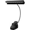 Audibax Niza 9 - Lampada per Spartiti - Lampada per Spartiti Alimentata a Batteria - Fino a 24 ore di Utilizzo - Connettività Cablata AC/DC - Lampada per Libri Accattivante - Lampada da Lettura Clip