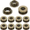 PATIKIL 10pz Occhielli Solidi in Ottone da 8mm (1/3), Occhielli Piatti Autobloccanti con Rondella per Scarpe Abbigliamento Borse Artigianato in Pelle, Bronzo