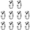 VARIOSAN Set di fascette stringitubo 13620, 10 pezzi, campo di serraggio 16-27 mm, larghezza banda 9 mm, W4 (acciaio inossidabile/V2A)