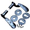 UHRIG Maniglie per porta in ferro battuto con rosette chiave, set di maniglie zincate, coppia di maniglie antiche per porta d'ingresso e molto altro ancora.