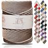 Makromecity, Cordoncino in poliestere di alta qualità, per macramè, 5 mm x 94,8 m, 5 mm, in polipropilene, macramè, uncinetto, macramè, borse, decorazioni da parete, borse, sottopiatti, tappeti (mina)