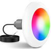LyLmLe Faro Piscina LED con Filettatura Esterna 2, 25W Proiettore Piscina RGB Multicolore Controllo Sincrono, Ø242mm, 12V AC Lampada LED per Piscinas Prefabbricate Fuori Terra, Senza Controller