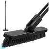 Mitclear Spazzola per Fughe con Manico Lungo(132cm), Scrubber per Pulisci Fughe con Setole Rigide, Spazzolone Pavimenti per la Pulizia di Piastrelle, Fughe, Bagno, Cucina, Doccia, Battiscopa(Nero)