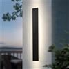 ZTWLEED Applique Esterno LED 12W 60CM Nero IP65,Luce Bianco Naturale 4000K | Lampada Da Parete Impermeabile,Luce Decorativa Lunga Per Villa,Giardino,Balcone,Terrazzo,Ingresso,110-240V