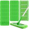 Dictien 16 Pezzi Cuffietta in Microfibra per Swiffer, Straccio Lavapavimenti per Uso Umido e Secco,Panni Riutilizzabili microfibra (verde)