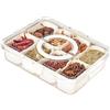 Vassoio Da Portata Diviso Con Coperchio Vassoio Per Verdure A 6 Scomparti Scatola Quadrata Portatile Per Snack Contenitori Da Viaggio Impilabili
