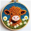 ZephyrHome Punch Needle Kit Ricamo Principianti con Ago Magico，Set Completo con Telaio, Fili, Motivi Animali e Fiori，Embroidery Kit per Punto Croce, Piccolo Punto e Fai da Te Creativo per Adulti e Bambini