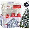 GINMA - Luci Natale LED Interno e Esterno con 8 Effetti Luce, Certificate IP44, Basso Consumo e Impermeabili - Cavo Trasparente (Bianco Freddo, 14 Metri (200 LED))