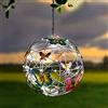 Akin Decorazione Solare da Appendere a Sfera a Farfalla - Luci Solari Ornamento da Giardino Esterno in Alluminio Impermeabile - Lanterne ad Energia Solare per Cortile, Sentiero, Balcone