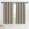 KGORGE Tende Oscuranti per Interni Camera da Letto Moderna Decorazione Tenda Corte con Anelli per Finestre Salotto 2 Pezzi L 140 x A 135 CM, Sabbia