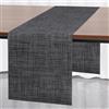Myir JUN Runner da Tavola, Runner Tavola Moderno Runner da Tavolo PVC Termoisolante Lavabile di Alta qualità per la Decorazione di Tavoli Feste Festival Matrimoni 30 x 140 cm (Grigio Nero scuro)