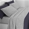 Riad Arredo Mahome Set Copripiumino in Pregiata Flanella 100% Cotone Morbido con Trattamento Antipalline - Parure Sacco Piumino con Federe Made in Italy (Seline Grigio, Piazza e Mezzo 200x240 + 1 federa 52x82)