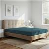 Pizuna Linens Pizuna Lenzuolo angoli 100% Cotone 160x200 cm Blu 400 fili trama sateen 1Pz | Lenzuolo con angoli 100% cotone a fiocco lungo, raso, 160x200 cm, colore Peacock Blue, 400 fili, tasca profonda 40cm