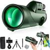 Divons Monocolo 12x50, con treppiede e adattatore per smartphone, ideale per birdwatching, escursioni, viaggi e concerti, prisma BAK4, colori chiari, durevole e portatile