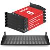 Pyle Mensole per Rack 48,3 cm 1U, Set di 6 Ripiani Metallici Ventilati, Montaggio a Parete o Armadio Rack, Supporta 50 kg, per Computer e Reti, Casa o Ufficio