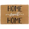 Relaxdays Zerbino in Cocco, Home Sweet Home, 60x40, Antiscivolo, Impermeabile, Tappeto d'ingresso