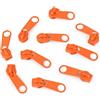 cyclingcolors 10x Cursore Cerniera Ricambio Kit di Riparazione per Cerniera Testa N°5 Cursori per Vestiti Borse Giacche Borse Valigie Jeans, arancia