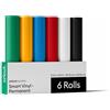 Cricut Smart Vinyl - Adesivo permanente, campionatore, 24,1 x 61 cm, confezione da 6