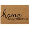 Relaxdays Zerbino in Cocco, Home, 60x40 cm, Antiscivolo, Resistente, Tappeto Naturale per Interni ed Esterni