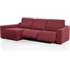 FAVERTI Copridivano con chaise longue, super elastico, con braccio lungo sinistro (vista frontale) a due piedi | modello Nova | Fucsia scuro | Protezione di qualità in tessuto jacquard al tatto di