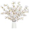 Sunm Boutique Set di 5 rami di ciliegio in seta, fiori di ciliegio artificiali, decorazione per la casa e per matrimoni