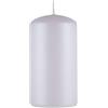 DONAU HOME Candela a colonna standard, 1 pezzo, 60 x 115 mm, bianco metallizzato opaco, candela di paraffina, per decorazione