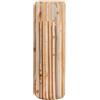 GILDE Portacandela Puomi in legno, cilindrica, colore naturale, altezza 55 cm, diametro 18 cm, lanterna