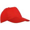 Neutro Stock 20 Pezzi Cappello Cappellino Rossi Berretto Bambino Bambina con Visiera Rigida Regolabili