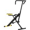 SPORTNOW Macchina Total Crunch Pieghevole con Seduta Regolabile, in Metallo e Plastica, 57x105x115 cm, Giallo | Aosom Italy