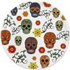 Excelsa Calavera Set 6 Piatti Pizza in Porcellana, Decorazione Teschi Messicani, 30,5 cm