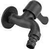 Aramox Rubinetto in Acciaio Inox Rubinetto per il Rubinetto dell'Acqua Lavatrice Mop Lavanderia Giardino Rubinetto Supporto Parete, Nero(Washing Machine Faucet)