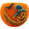 Dekohelden24 Candela di alta qualità come lanterna, decorazione di Halloween, zucca all'aperto come candela, zucca di Halloween, candela, portacandele autunnale, candela decorativa autunnale