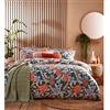 furn. Cypressa Set Copripiumino - Biancheria Da Letto A Piastrelle Mosaico Floreale (Jade/King)