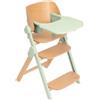 Chicco Meraviglia Sedia Evolutiva 4in1 Multifunzione in Legno di Faggio, da Sdraietta a Seggiolone Pappa, Sedia Bambini e Adulti - Olive
