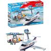 PLAYMOBIL City Action 71153 Aeroporto con Aeroplano e Torre, Con Scatola di Cartone Reversibile 2 in 1 per un Imballaggio Sostenibile, Giocattolo per Bambini dai 4 anni in su, In Esclusiva per Amazon