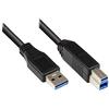 Good Connections - 2510 - 025 Porta/Cavo per Stampante USB 2.0 a Maschio a Maschio B, 0,25 m Grigio Nero Nero 0,20 m