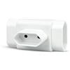 Garza - Adattatore per presa tripla anteriore con presa di terra, 3 prese Europlug, tipo C, protezione per bambini, bianco