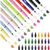 Rwbimti 12 Pezzi di Matita Infinita Colorata, Matite Infinita con 24 Punte Colorate Sostituibili, Pencil Riutilizzabile senza Inchiostro con Gomma, per Scrittura e Disegno, Adatto a Studenti e Pittori