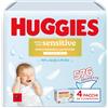 Huggies Extra Care Sensitive, Salviette neonato per pelli sensibili, 99% Acqua pura, 100% Plastic-free, Senza parabeni e alcool, 576 Pz (4 Pacchi da 3 Confezioni)