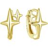 Kerraom Orecchini Stella Donna in Argento 925 Placcato Oro Sensibili da Donna Hypoallergene Doppelstern Ohrringe, Klassischer Schmuck, Elegantes Geschenk für Frauen