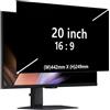 RanBluu 20 Pollici Filtro Privacy Premium, Filtro Privacy Premium & Filtro Anti Luce Blu, Rimovibile Pellicola de Protezione per Filtro Monitor/Laptop Computer (20 pollici 16:9)