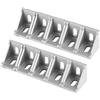 Walfront 10Pz Staffa ad Angolo a Forma di L in Lega di Alluminio, 90 Gradi Staffa a Forma di L, Staffa Angolare Fissaggio 35 x 35 x 28 mm