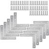 XFentech Staffe Angolari in Acciaio Inox 5/10 Pezzi - Angolo Retto Angolari Staffe Squadrette Angolare a L con Viti per Mensola di Legno Tavolo Sedia Letti Armadi, 80 * 80mm