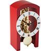 Hermle 23015-360721 - Orologio da tavolo moderno scheletro, colore: Rosso