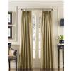 Curtainworks Marquee Faux Silk Pinch Pleat Curtain Panel, Sand, 30 by 144