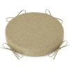 AddGrace Cuscini rotondi per sgabello da bar con lacci, set di 1, cuscini per seduta antiscivolo 31x31 cm, cuscini lavabili per sedia con copertura rimovibile lavabile, Beige