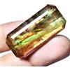 Glitzy Gems 33.40 CT Naturale Ammolite Design Unico Su Pietra Raro Certificato Superbo Gemma
