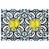 Excelsa Amalfi Set 6 Piatti Decorativi con Limoni, Ceramica, 30x20 cm